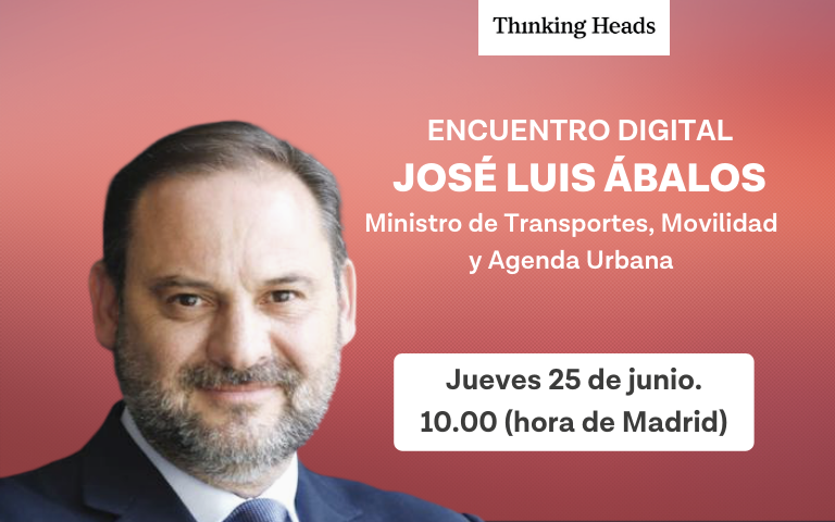 Imagen dígital con el ministro de transportes Jose Luis Ábalos